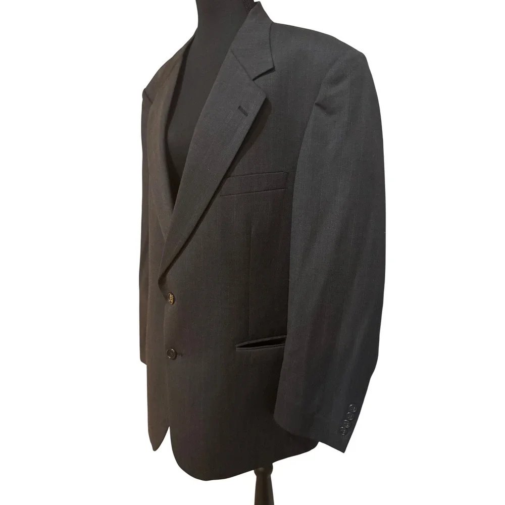 Stafford Executive Blazer Sport Coat 100% Wool Two Button Closure 44R‎